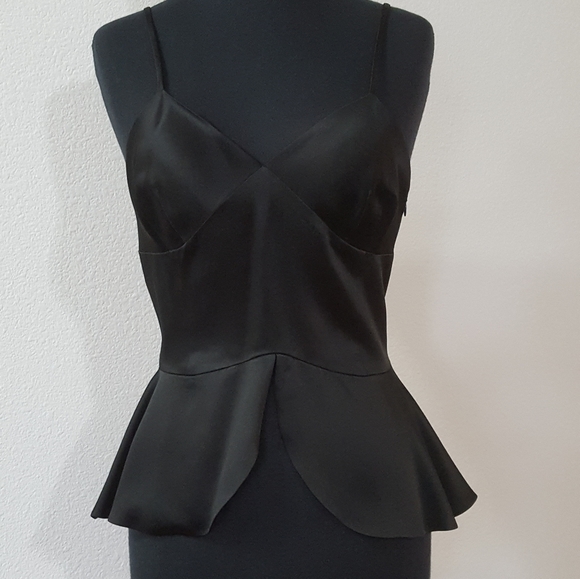 Sexy Satin~Italian Designer Moschino Satin Peplum Cami Top - Picture 3 of 16